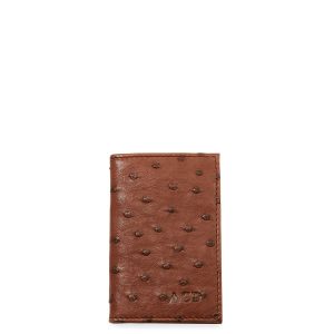Ostrich Bi-Fold Card Case- sku190860046