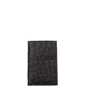 Ostrich Bi-Fold Card Case- sku190850522
