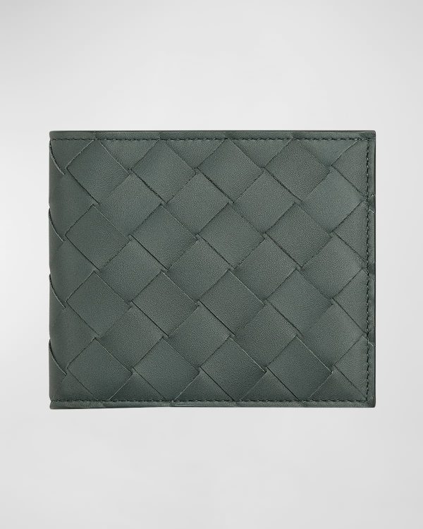 Men's Intrecciato Leather Bifold Wallet- sku221971100