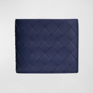 Men's Intrecciato Leather Bifold Wallet- sku221971122