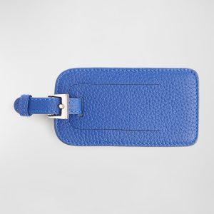 Leather Luggage Tag with Silver Hardware- sku214870453