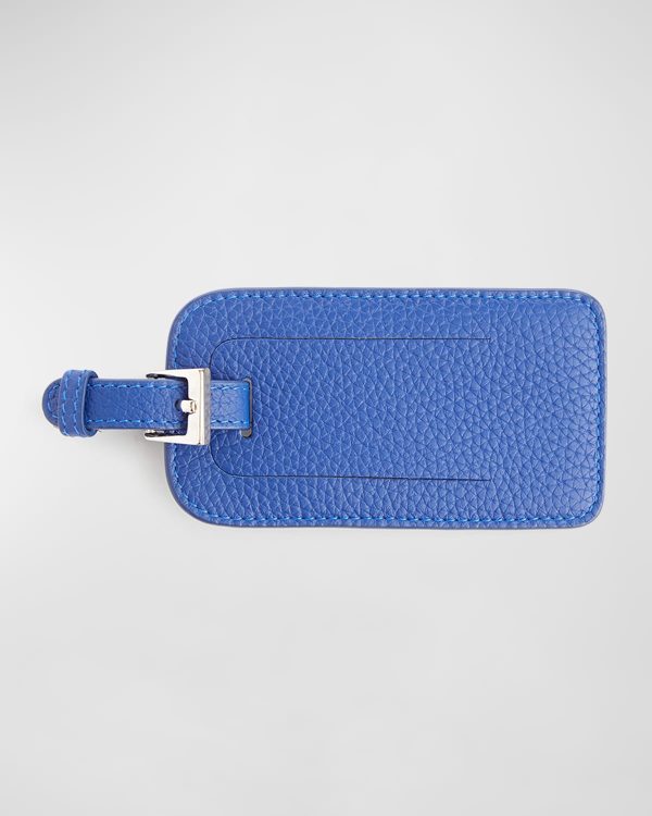 Leather Luggage Tag with Silver Hardware- sku214870453
