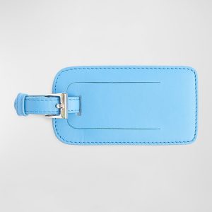Leather Luggage Tag with Silver Hardware- sku214870455