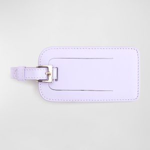 Leather Luggage Tag with Silver Hardware- sku214870394