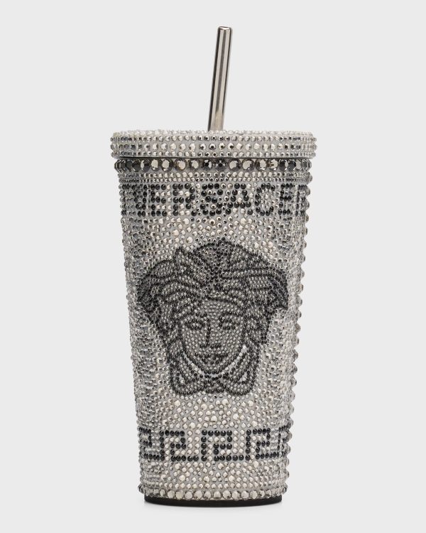 Medusa Studded Travel Mug- sku221350581