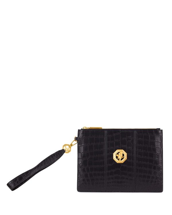 Men's Crocodile Leather Portfolio Case- sku199670830