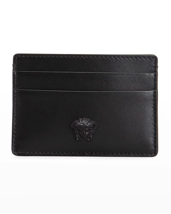 Men's Medusa Leather Card Case- sku200630725