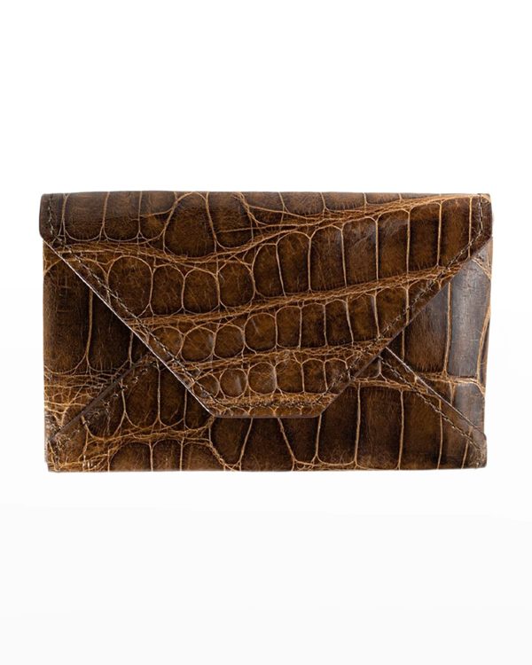 Men's Personalized Alligator Leather Card Case- sku200950873