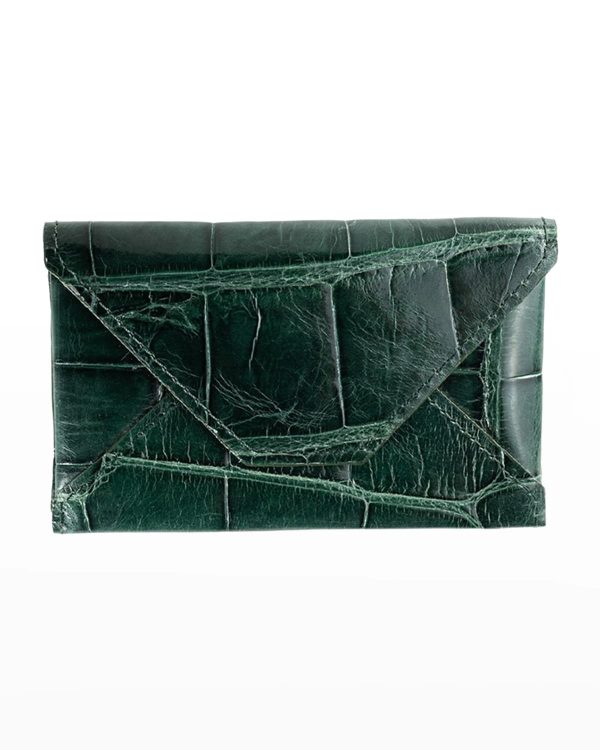 Men's Personalized Alligator Leather Card Case- sku200960705