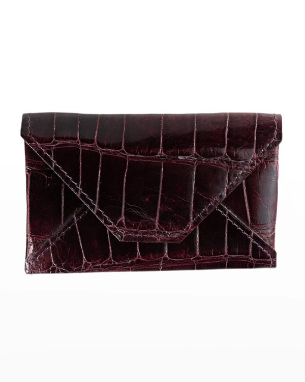 Men's Personalized Alligator Leather Card Case- sku200960630