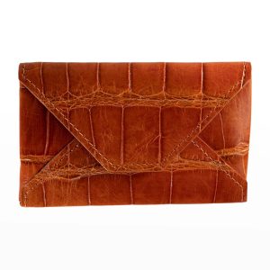 Men's Personalized Alligator Leather Card Case- sku200950726