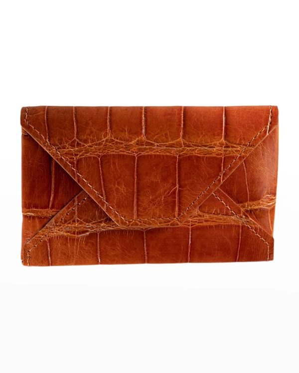 Men's Personalized Alligator Leather Card Case- sku200950726