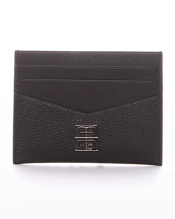 Men's Leather Logo Card Holder- sku202770157