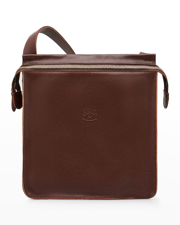 Men's Leather Crossbody Bag- sku203320184