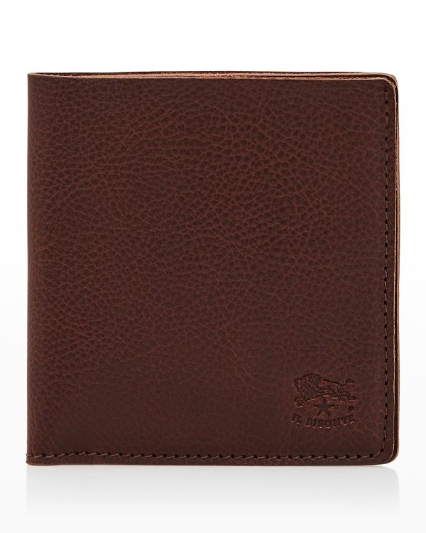 Men's Slim Bi-Fold Leather Wallet- sku203350004