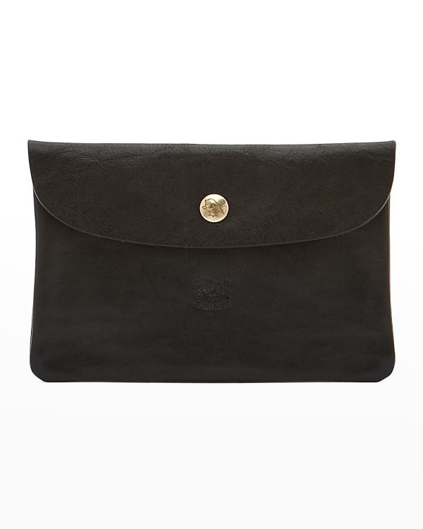 Unisex Leather Snap Pouch- sku203320064