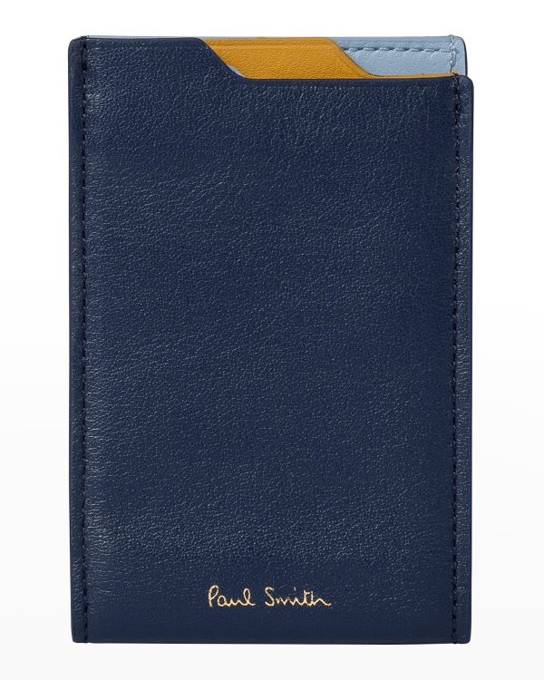 Men's Colorblock Leather Wallet- sku207120160