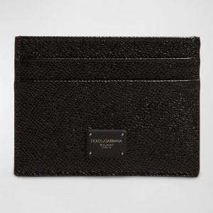 Men's Dauphine Leather Card Holder- sku210860120
