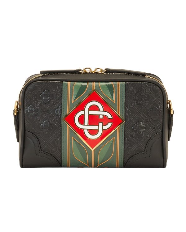 Men's Monogram Leather Crossbody Bag- sku208390529