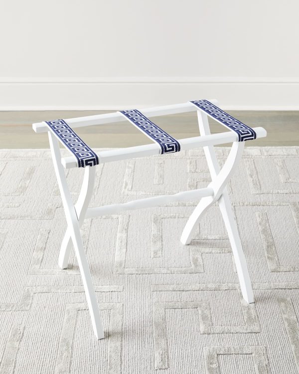 Greek Key Straps Luggage Rack- sku207422190