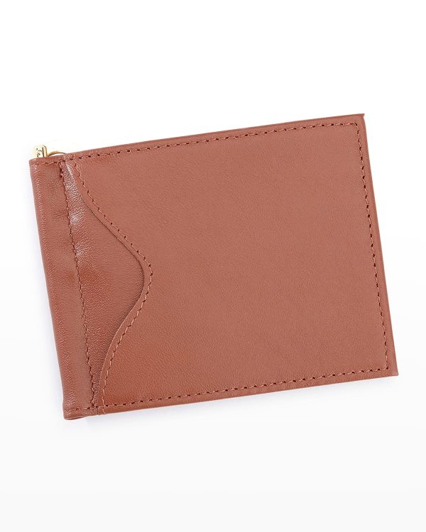 Personalized Leather RFID-Blocking Money Clip- sku207740725