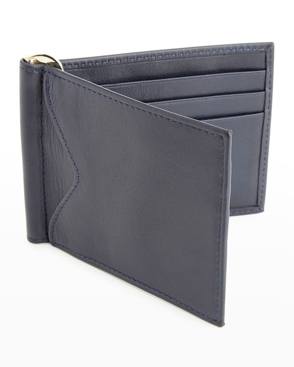 Personalized Leather RFID-Blocking Money Clip- sku207740700