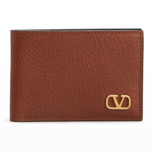 Men's V-Logo Leather Billfold Wallet- sku207962447