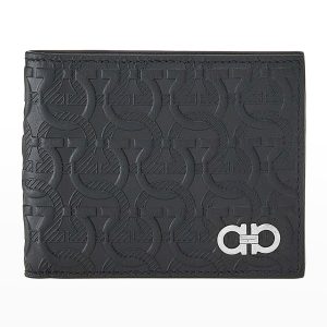 Men's Gancini-Embossed Leather Travel Billfold Wallet- sku208441887