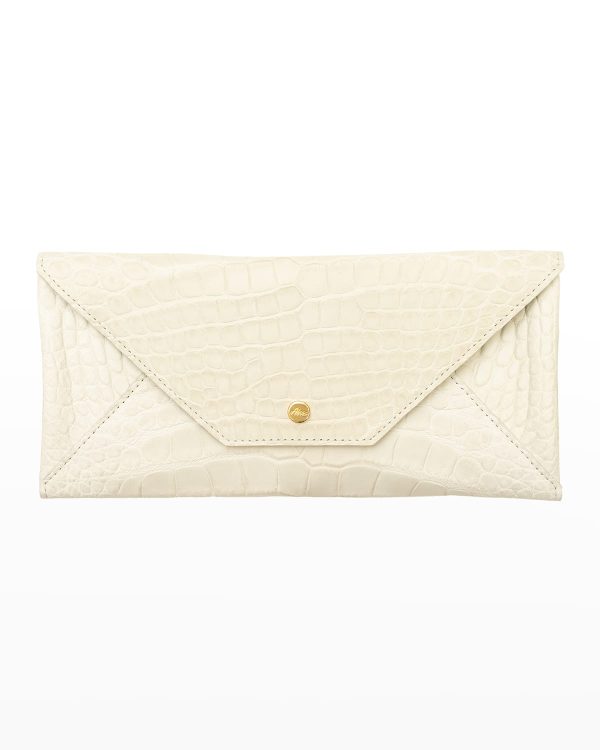 Envelope Polished Matte Alligator Travel Organizer- sku210102152