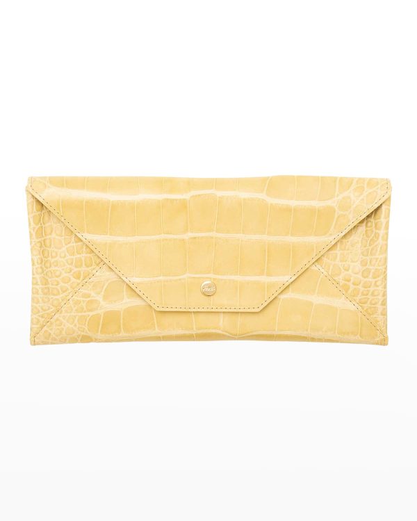 Envelope Polished Matte Alligator Travel Organizer- sku210101954
