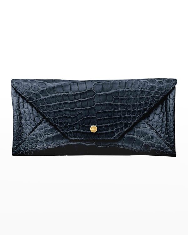 Envelope Polished Matte Alligator Travel Organizer- sku210101944