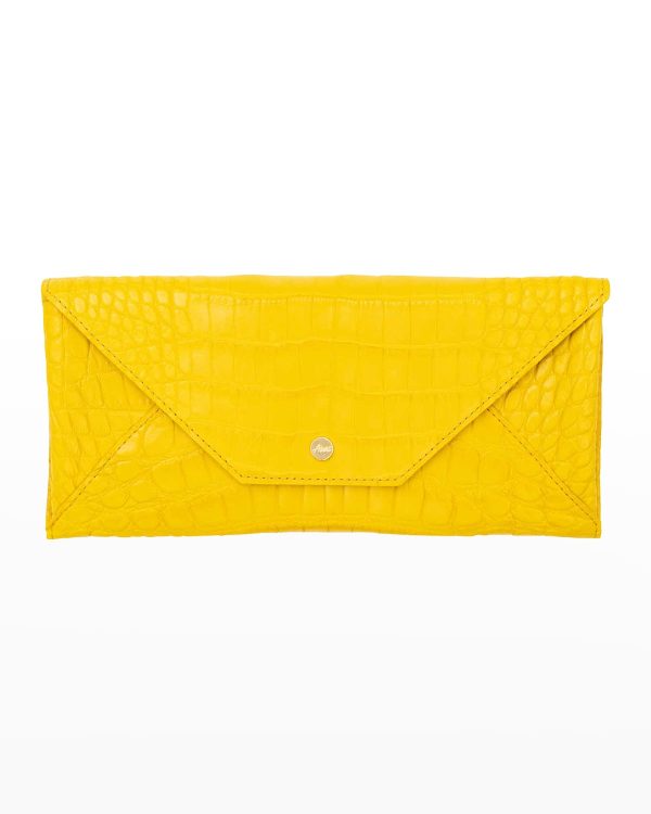Envelope Polished Matte Alligator Travel Organizer- sku210101968