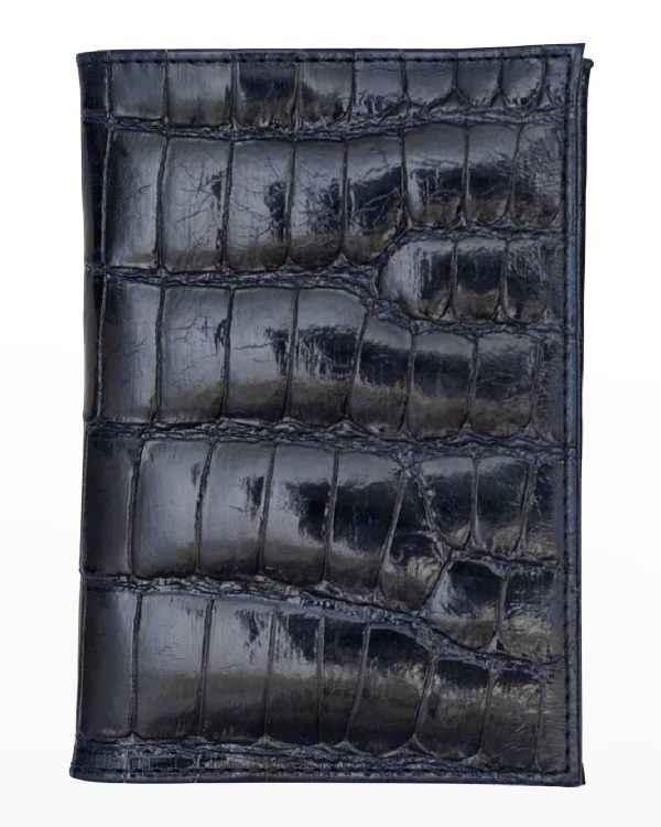Traditional Alligator Passport Holder- sku210100521