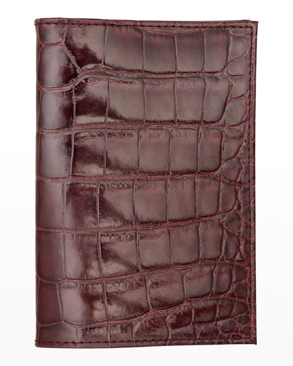 Traditional Alligator Passport Holder- sku210100713
