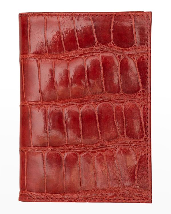 Traditional Alligator Passport Holder- sku210100567