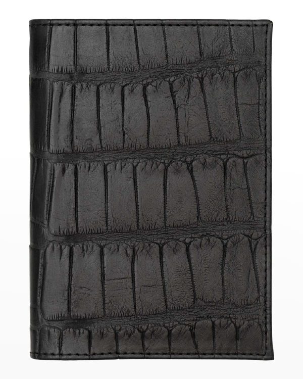 Polished Matte Alligator Passport Holder- sku210102011