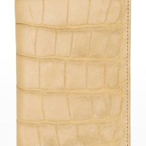 Polished Matte Alligator Passport Holder- sku210102103