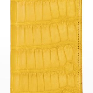 Polished Matte Alligator Passport Holder- sku210102184