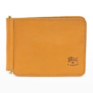 Men's Leather Bifold Wallet w/ Money Clip- sku210871779