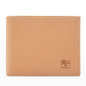 Men's Leather Bi-Fold Wallet w/ ID Slot- sku210880224