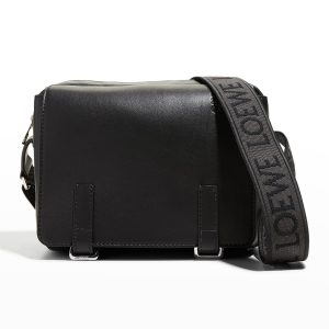 Men's Military Leather Messenger Bag, XS- sku211482268