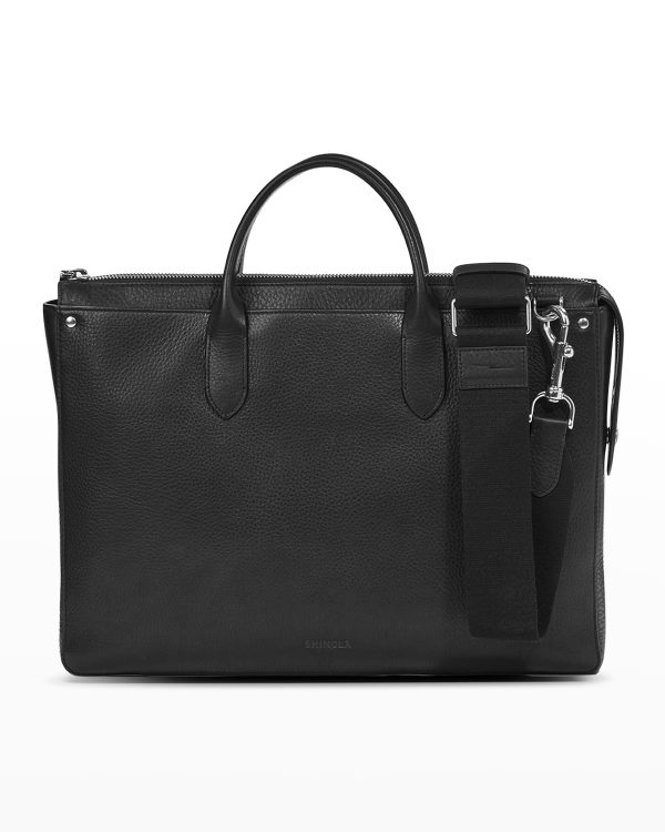 Men's The Slim Leather Traveler Briefcase- sku212271056