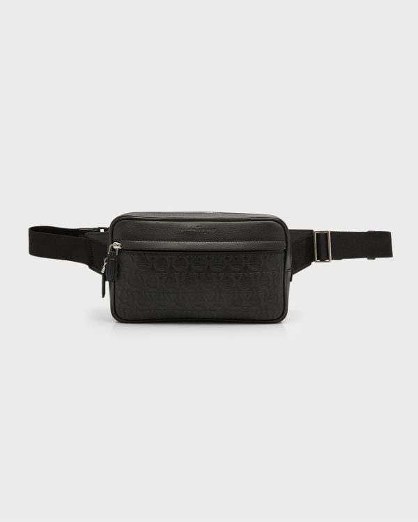 Men's Gancini Leather Belt Bag- sku212562926