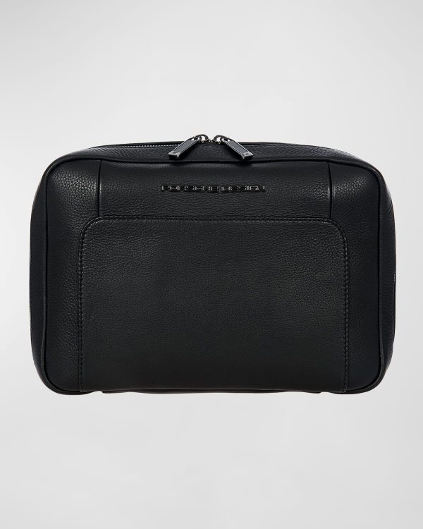 Roadster Leather Washbag, Large- sku212871895