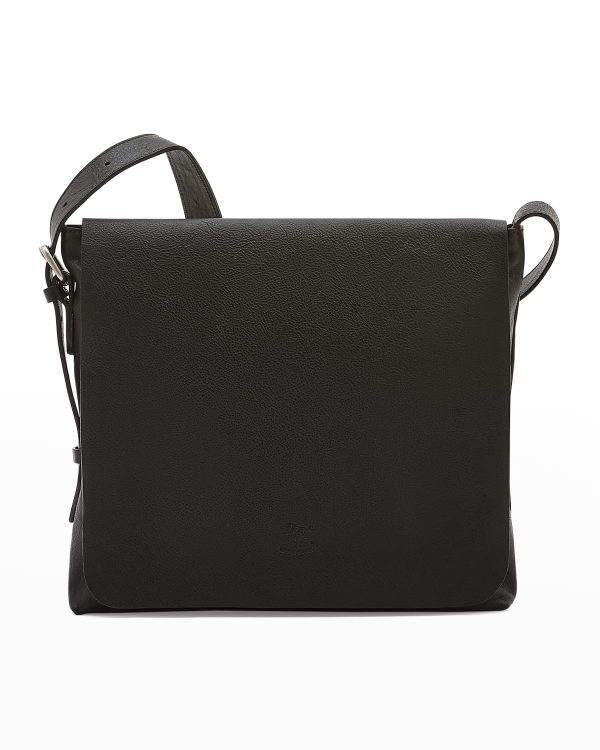 Men's Brolio Leather Messenger Bag, M- sku213200756
