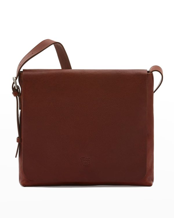 Men's Brolio Leather Messenger Bag, M- sku213200759