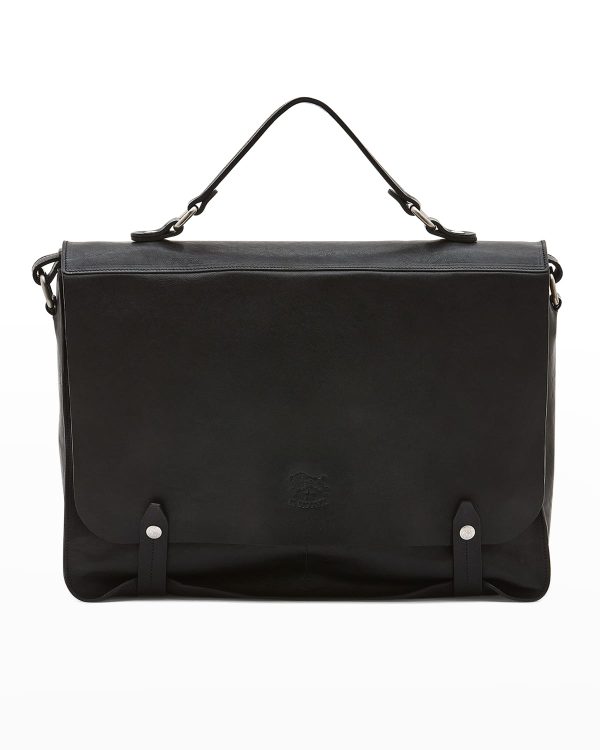 Men's Brolio Vachetta Leather Briefcase Bag- sku213200254