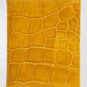 Men's Glazed Alligator Leather Bifold Wallet- sku213320820