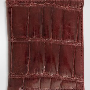 Men's Glazed Alligator Leather Bifold Wallet- sku213320881