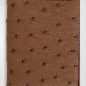 Men's Ostrich Leather Bifold Wallet w/ ID Window- sku213320856